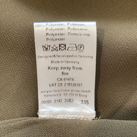 Maryan Mehlhorn dress 100% silk olive green dress size S - Picture 8 of 10